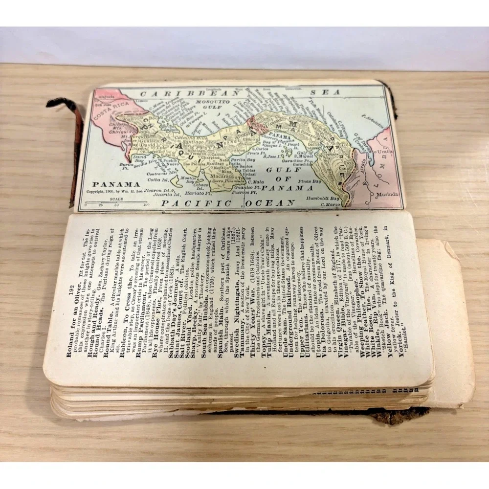 Vintage 1918 Laird & Lee Standard Webster Pocket Dictionary Leather Bound